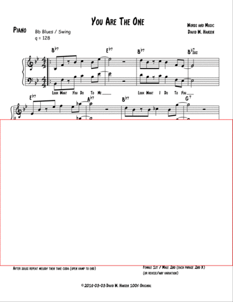 You Are The One Jazz Ensemble scores gallery preview page 1