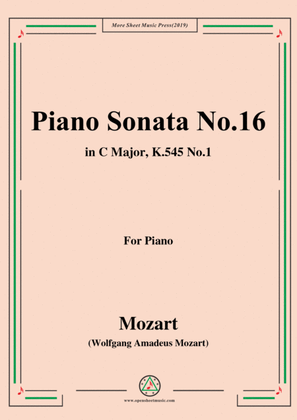 Book cover for Mozart-Piano Sonata No.16 in C Major,K.545,No.1