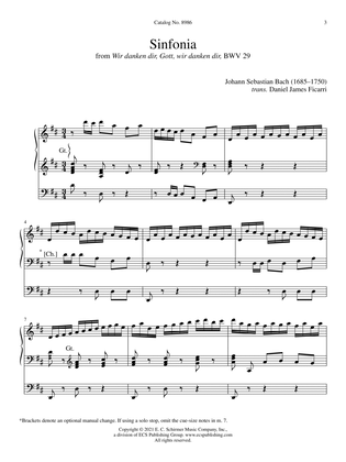 Sinfonia from Cantata 29 (Downloadable)