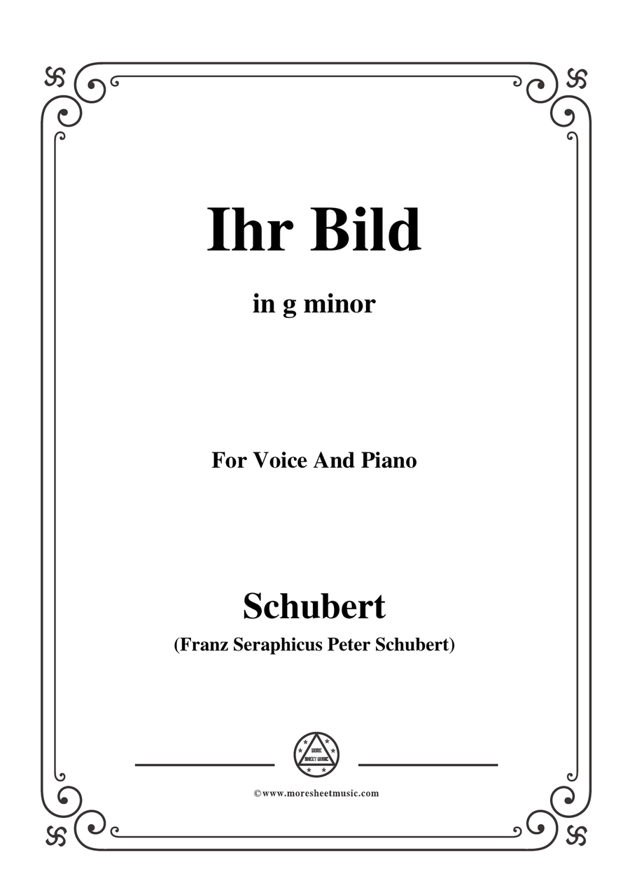 Schubert-Ihr Bild,in g minor,for Voice&Piano