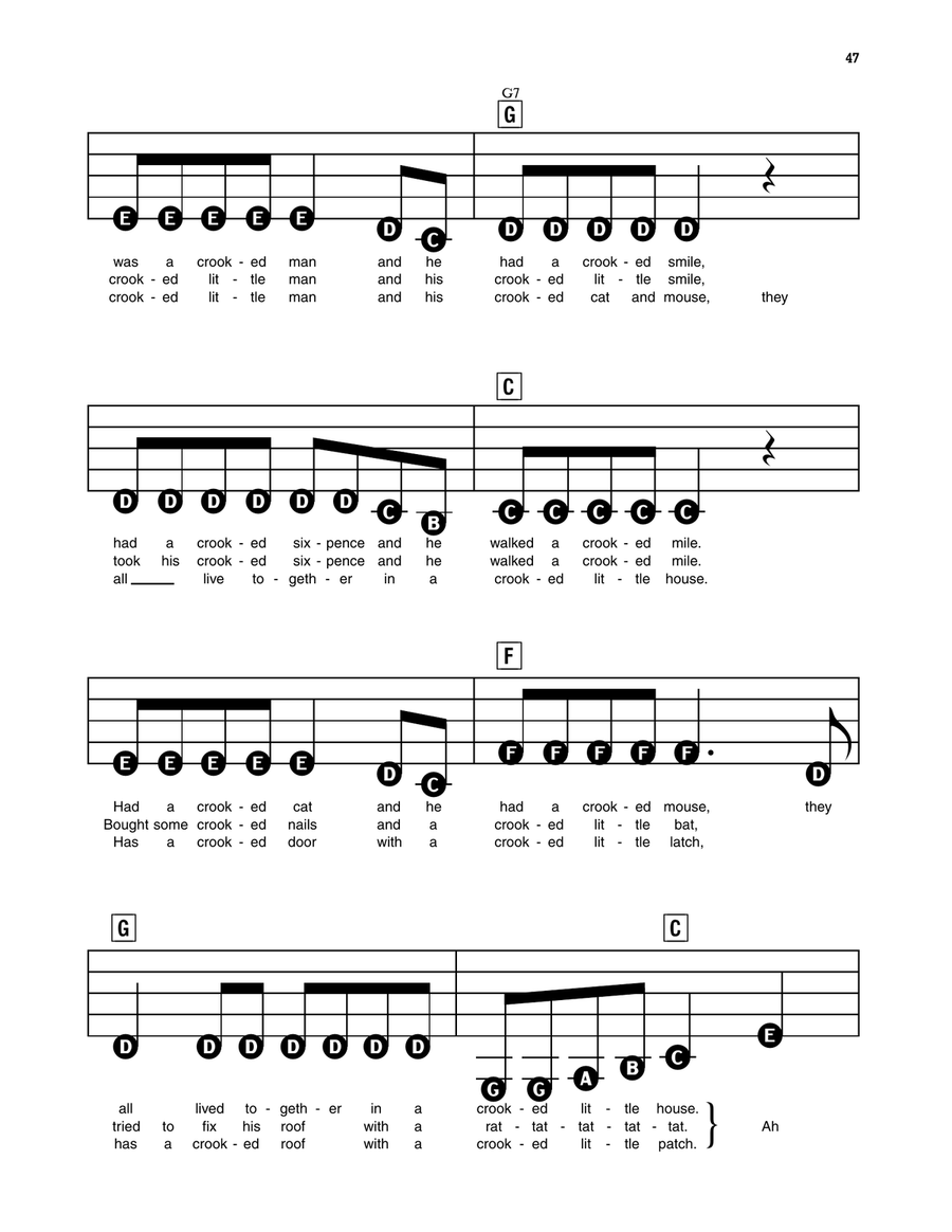 Don't Let The Rain Come Down (Crooked Little Man) (Crooked Little House) Electronic Keyboard scores gallery preview page 2