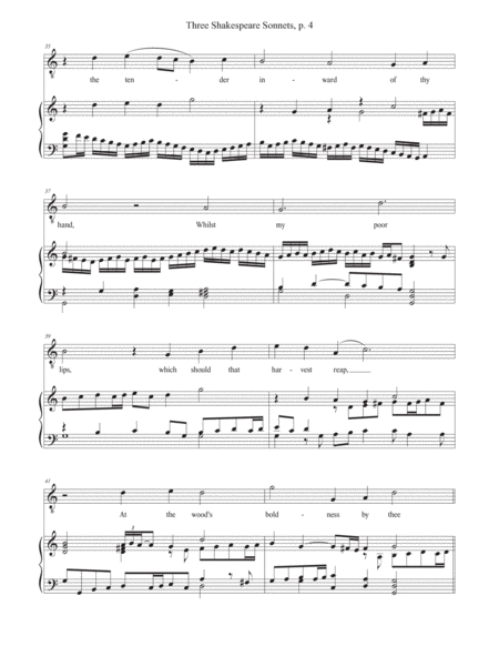 Three Shakespeare Sonnets for Tenor Voice and Piano image number null