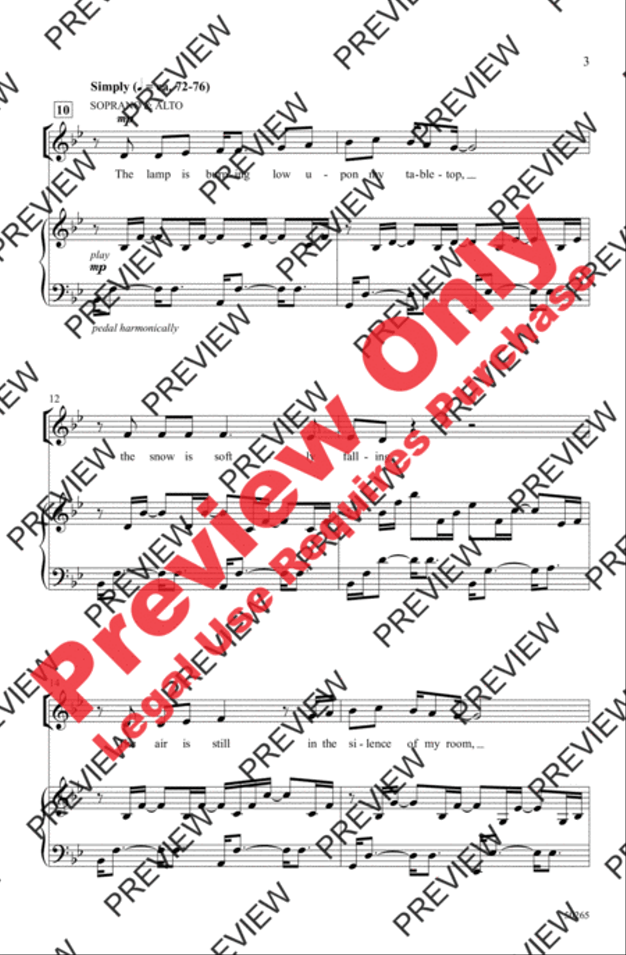 Song for a Winter's Night 3-Part scores gallery preview page 3
