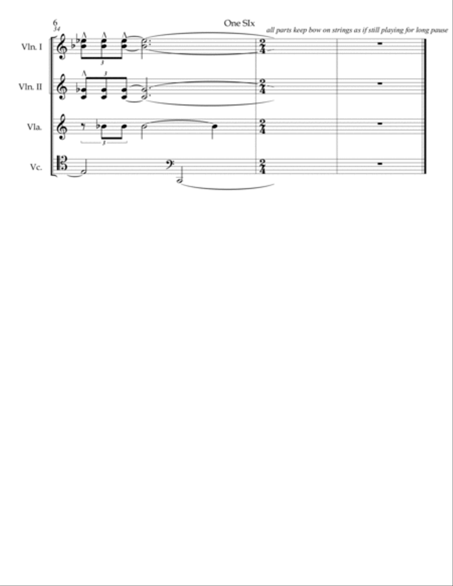 ONE-SIX String Quartet scores gallery preview page 6