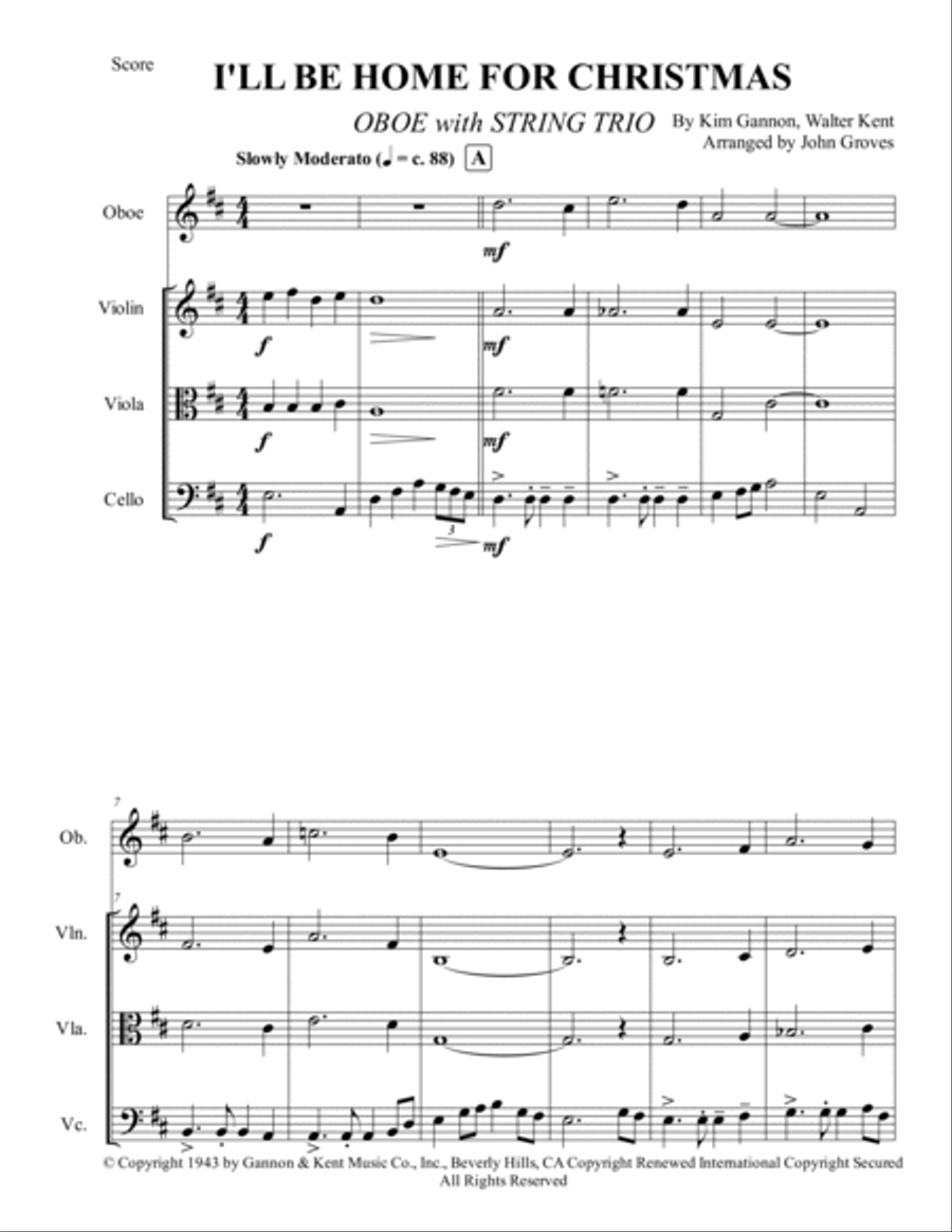 I'll Be Home For Christmas Small Ensemble scores gallery preview page 2