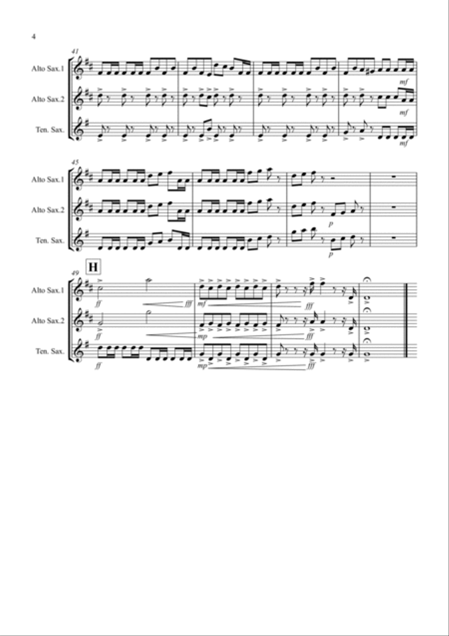 William Tell Overture for Saxophone Trio Woodwind Trio scores gallery preview page 4