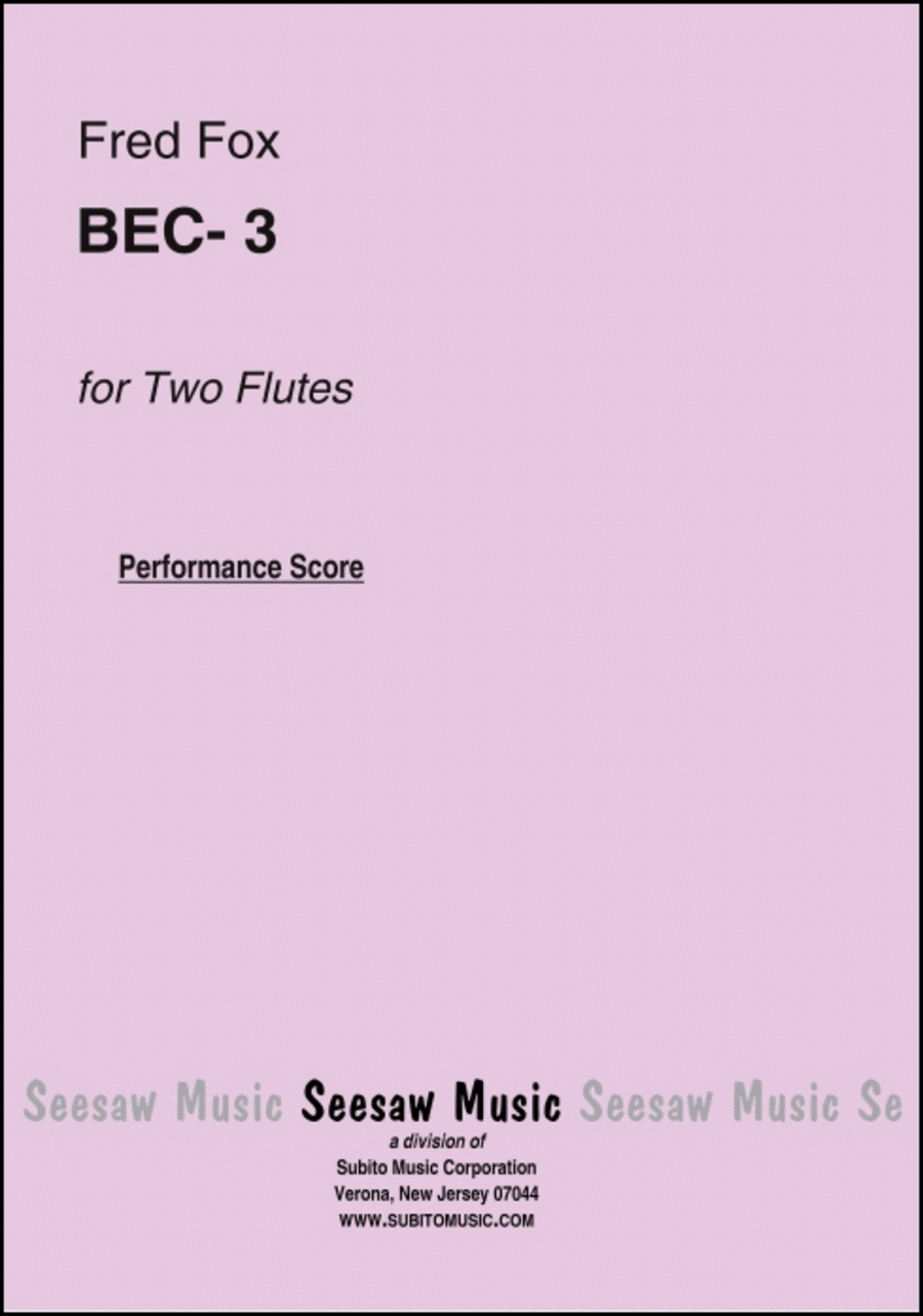 BEC- 3 Flute Duet scores gallery preview page 1