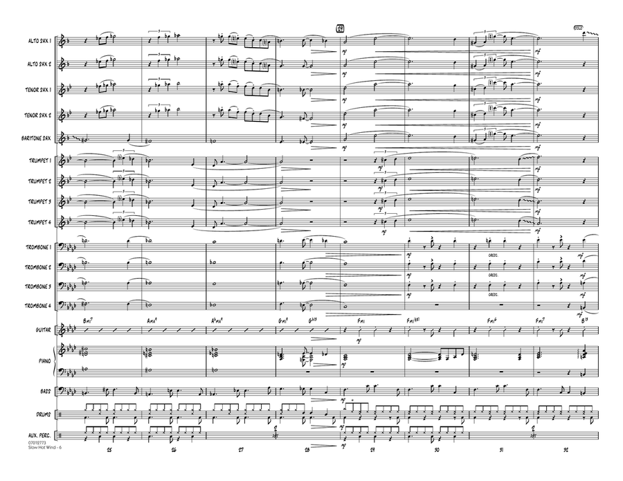 Slow Hot Wind (Lujon) - Conductor Score (Full Score) Jazz Ensemble scores gallery preview page 5