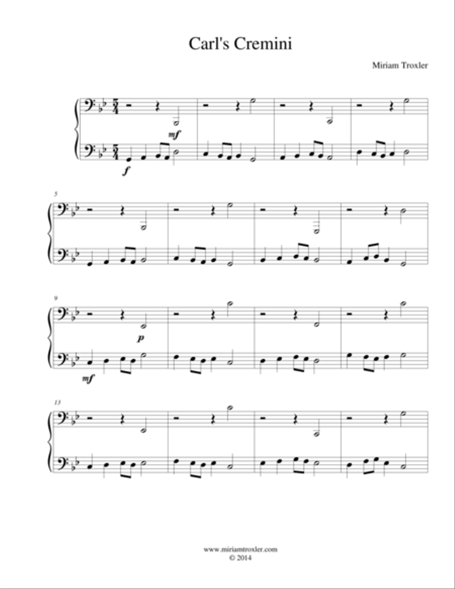 Carl's Cremini Piano Method scores gallery preview page 1