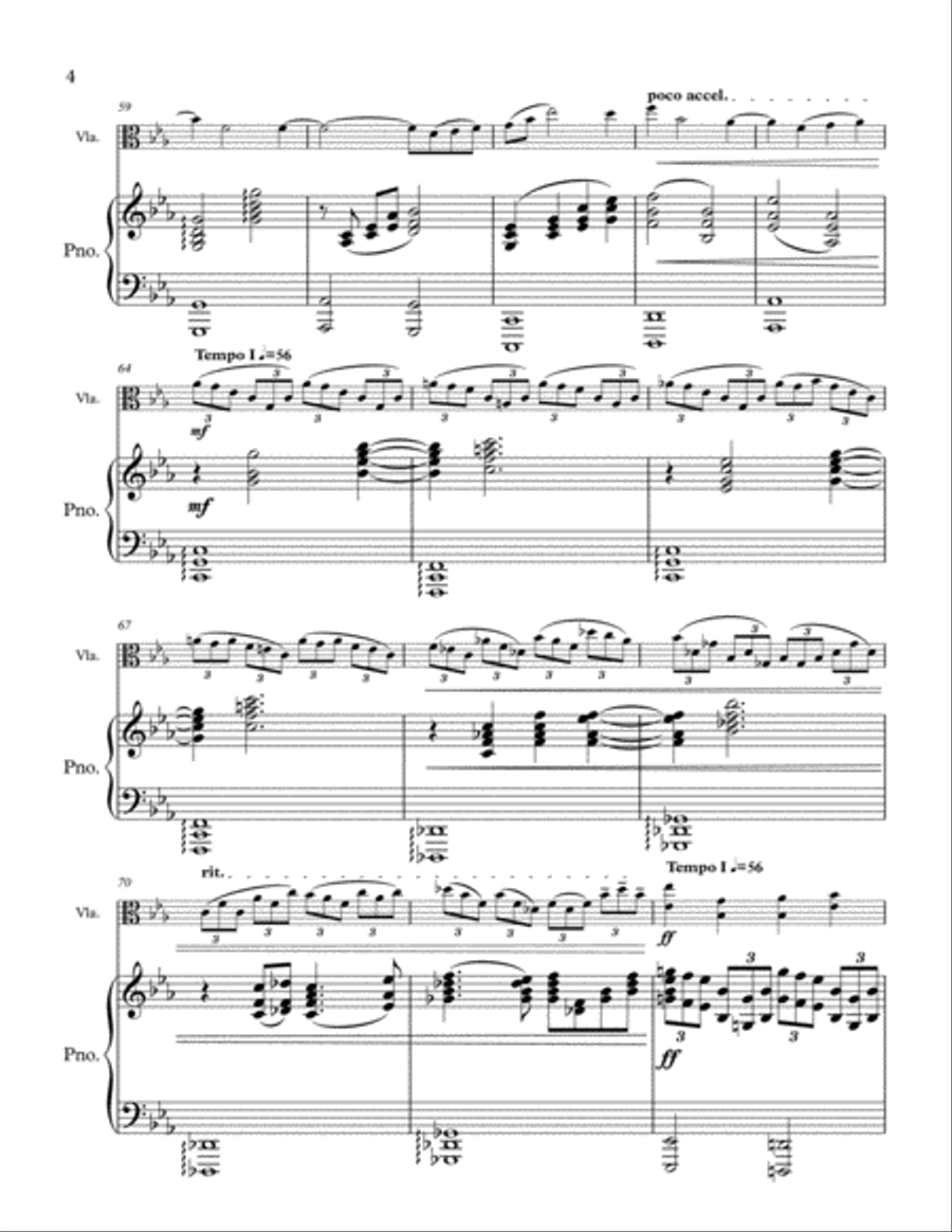 Quiet City (viola and piano) Piano scores gallery preview page 4