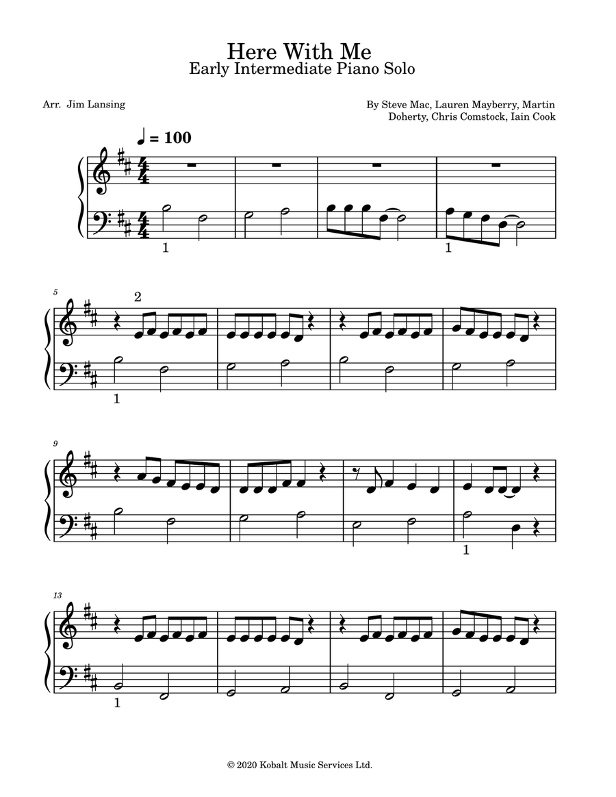 Here With Me Piano Method scores gallery preview page 2