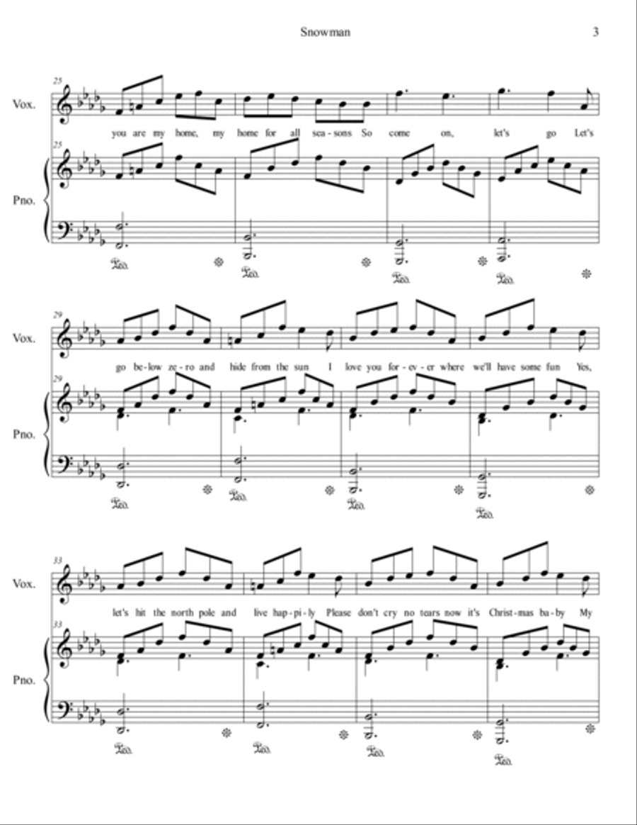 Snowman Snowman Voice scores gallery preview page 4