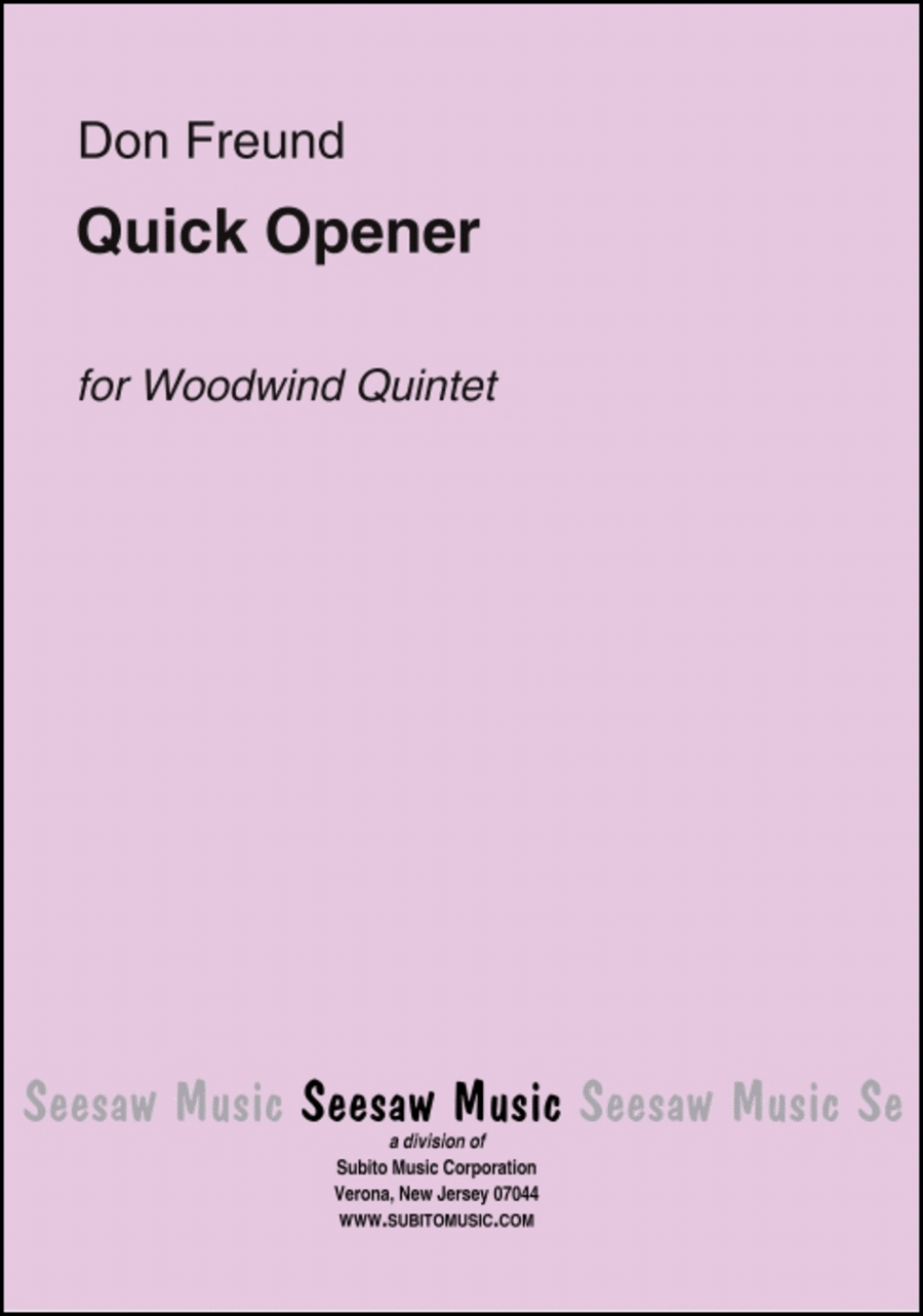 Quick Opener Woodwind Quintet scores gallery preview page 1