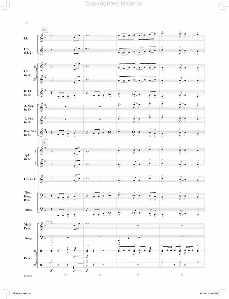 The Cliffs of Mendocino Concert Band scores gallery preview page 19