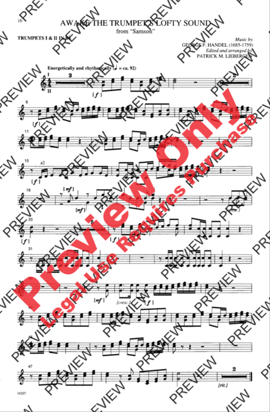 Awake the Trumpet's Lofty Sound 4-Part scores gallery preview page 16