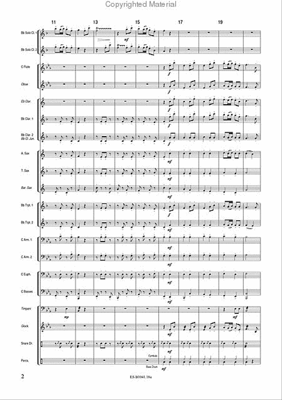 Clarinet Spring Concert Band scores gallery preview page 4
