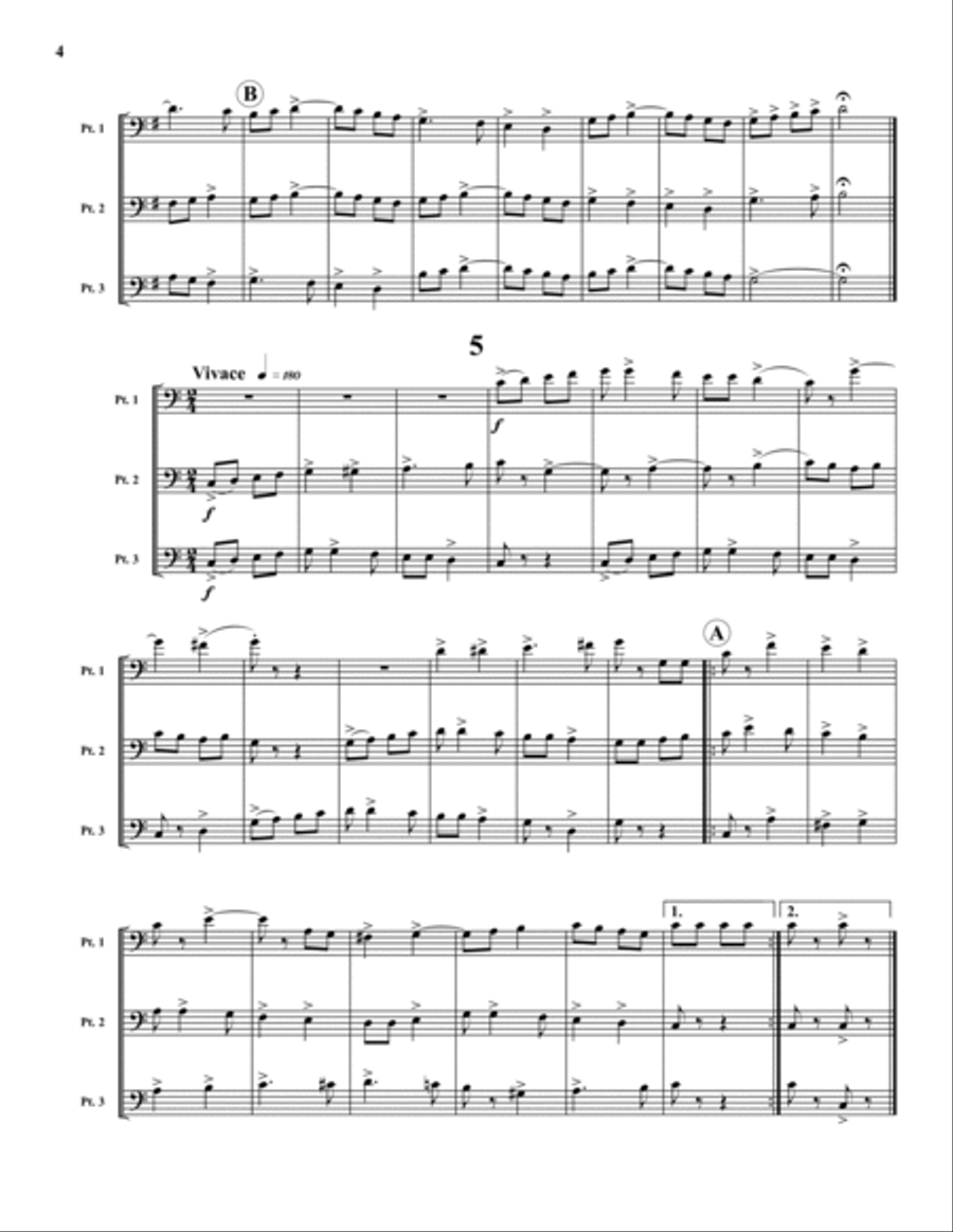 Musica Festiva Brass Trio scores gallery preview page 4