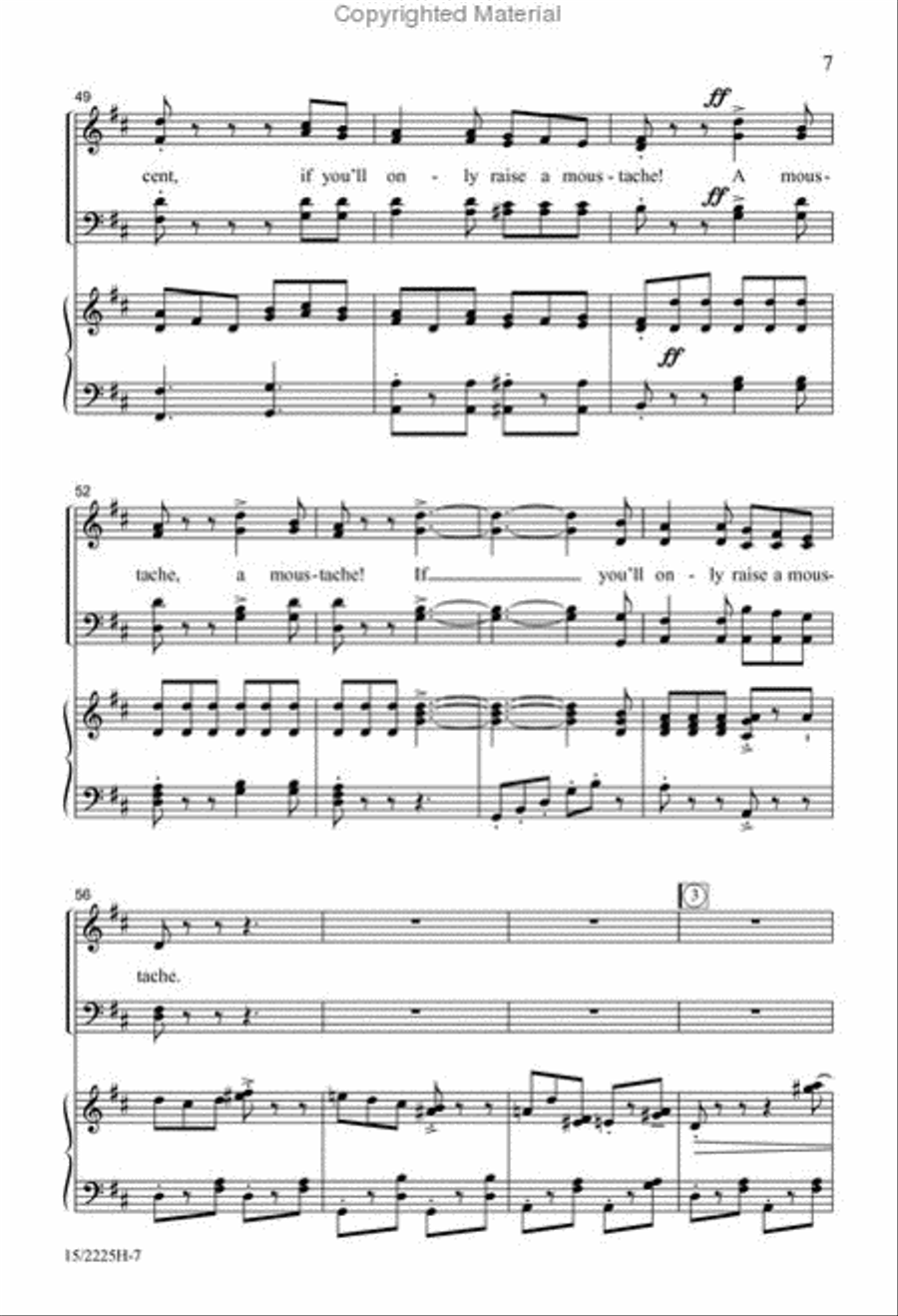 If You've Only Got a Moustache 4-Part scores gallery preview page 7