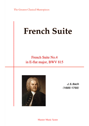 Book cover for Bach-French Suite No.4 in E-flat major, BWV 815(Piano)