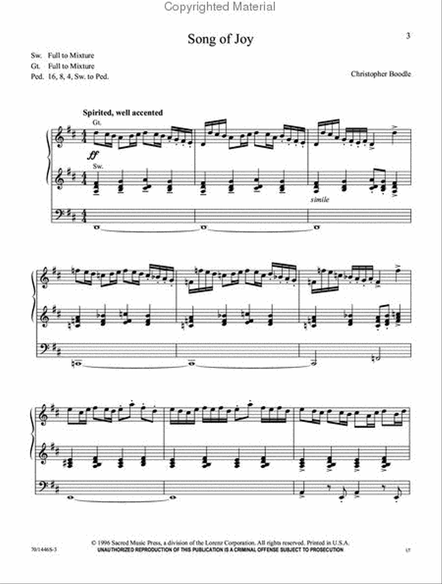 A Treasury of Festive Music for Organ Organ Solo scores gallery preview page 2