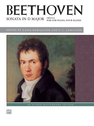 Book cover for Beethoven -- Sonata in D Major, Op. 6
