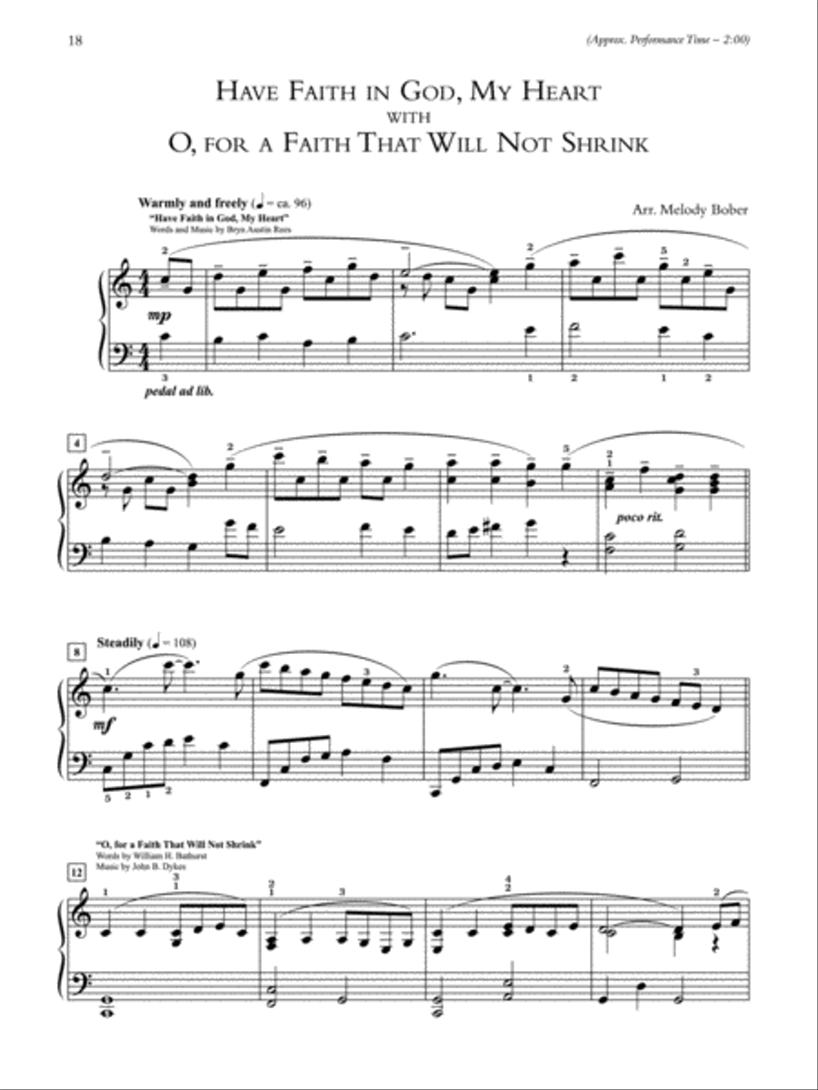 A Call to Faithfulness Piano Solo scores gallery preview page 2