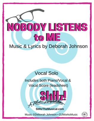 Book cover for Nobody Listens to Me - STILTZ the Musical