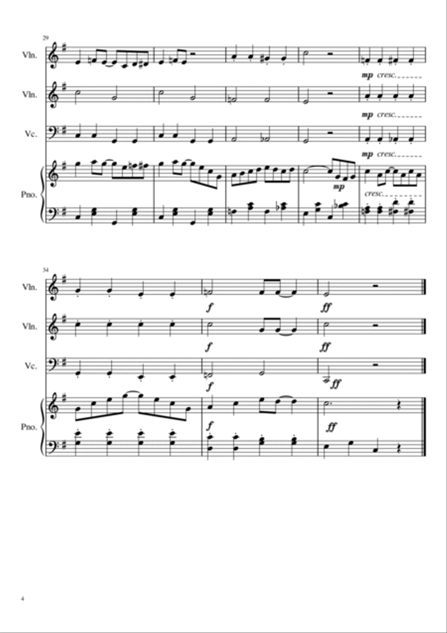 The Entertainer Piano Trio scores gallery preview page 4