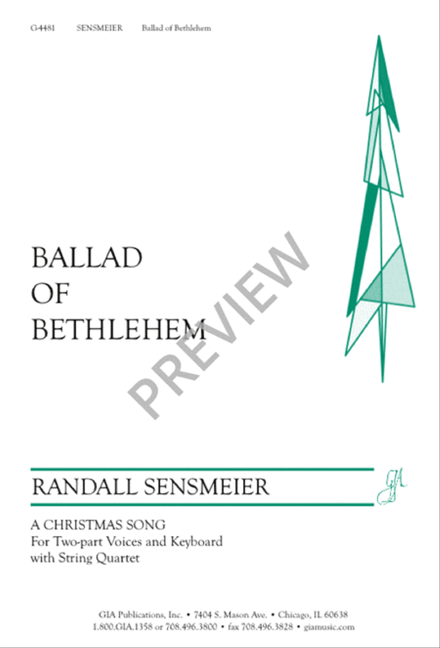 Ballad of Bethlehem 2-Part scores gallery preview page 1