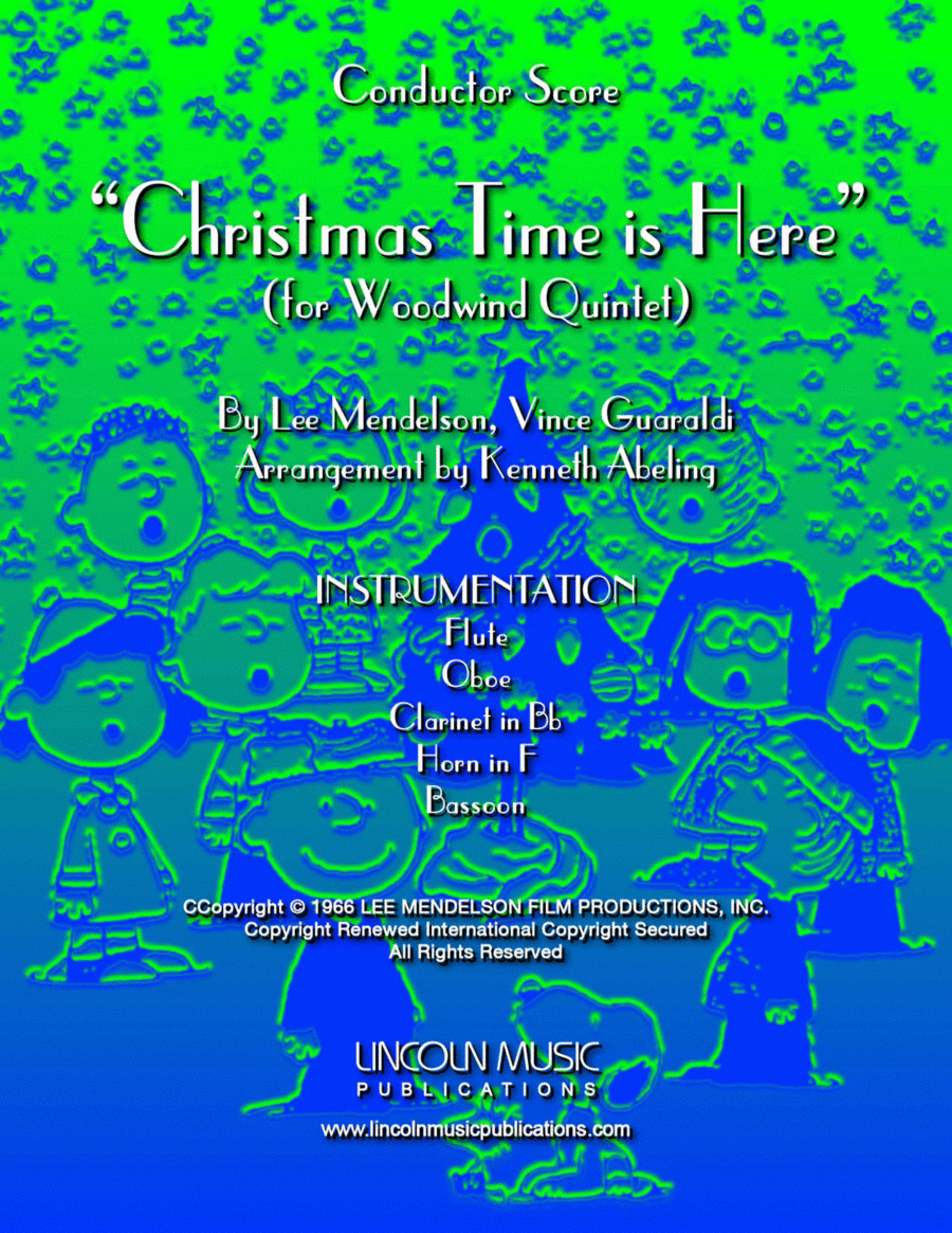 Christmas Time Is Here Woodwind Quintet scores gallery preview page 1