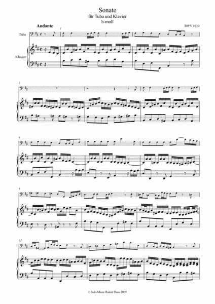 J.S.Bach Sonata in b, BWV 1030