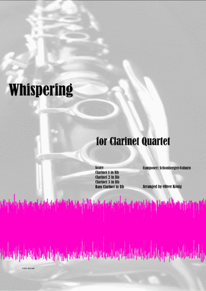 Whispering for Clarinet Quartet