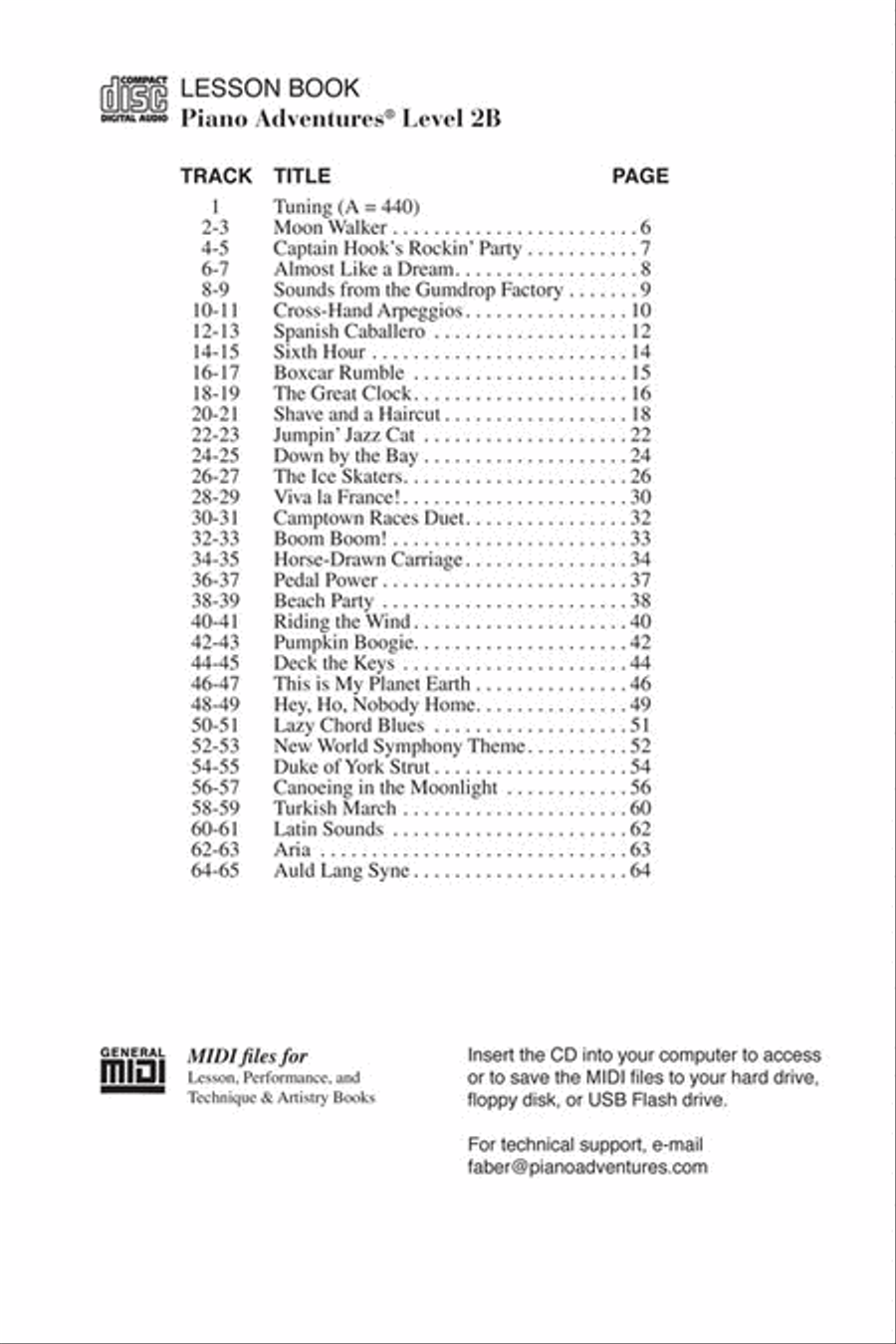 Piano Adventures Level 2B - Lessons Book CD image number null