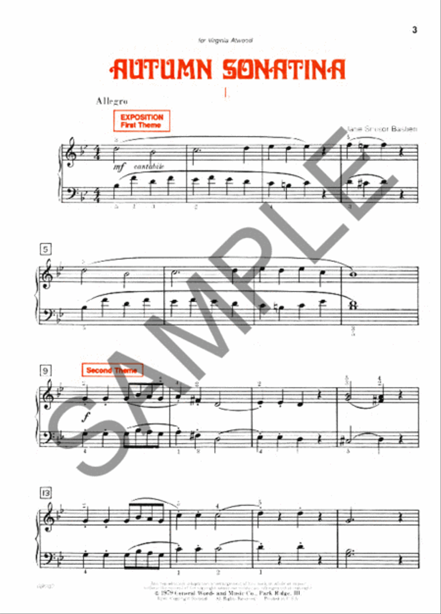 Autumn Sonatina Autumn Sonatina Piano Method scores gallery preview page 2