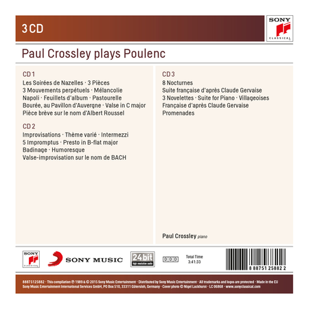 Paul Crossley plays Poulenc - Complete Works for Piano