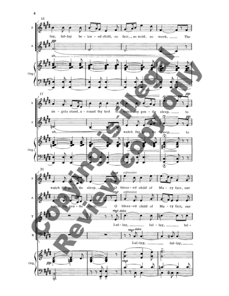 A Christmas Celebration: Lullaby (Choral Score)