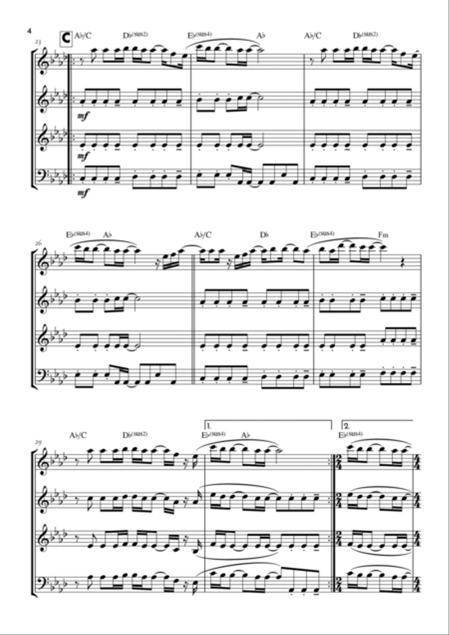 Goodness Of God Goodness Of God Saxophone Quartet scores gallery preview page 4