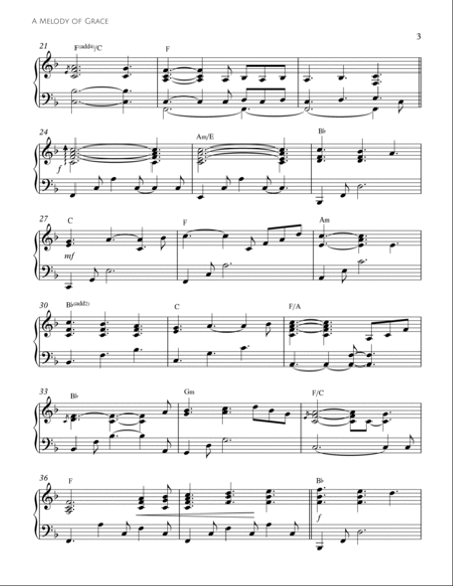 A Melody of Grace A Melody of Grace Piano Solo scores gallery preview page 3