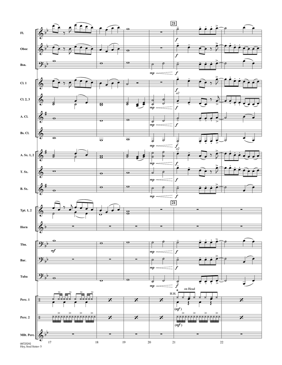 Hey, Soul Sister - Full Score Concert Band scores gallery preview page 5