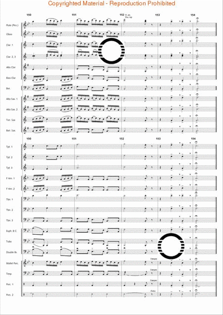 Academic Festival Overture Concert Band scores gallery preview page 32