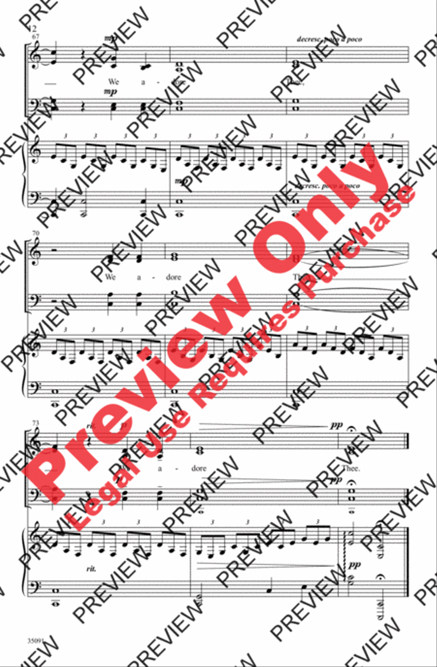 Christ, We Do All Adore Thee 4-Part scores gallery preview page 12