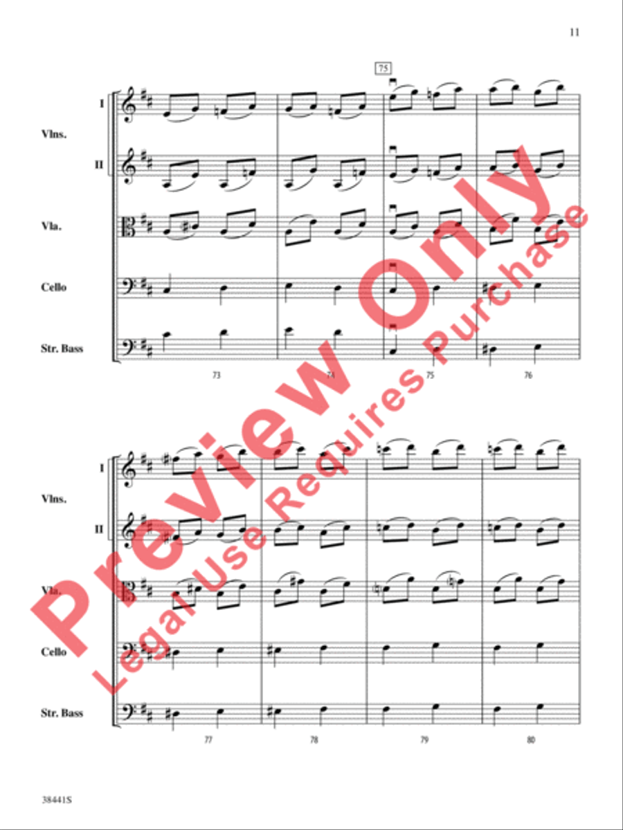 February: Carnival (from The Seasons) String Orchestra scores gallery preview page 12