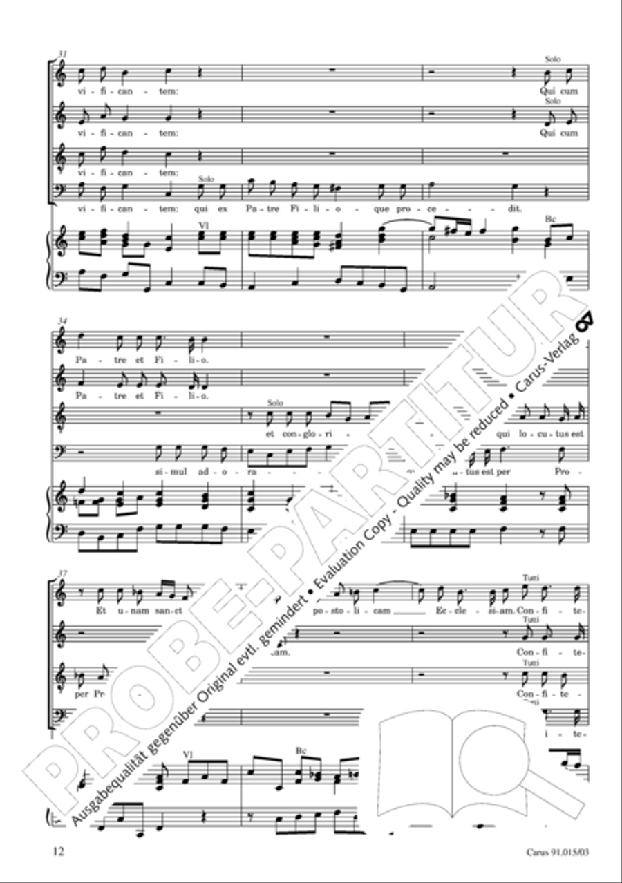 Mass in C (Missa in C) 4-Part scores gallery preview page 13