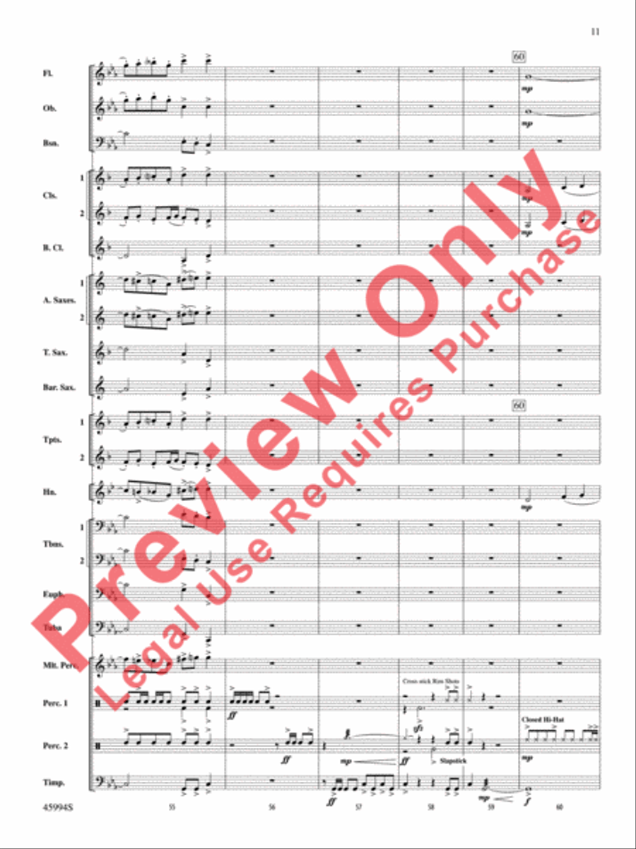Shadows Unseen Concert Band scores gallery preview page 12