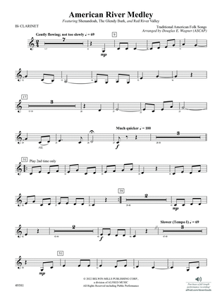 American River Medley: 1st B-flat Clarinet
