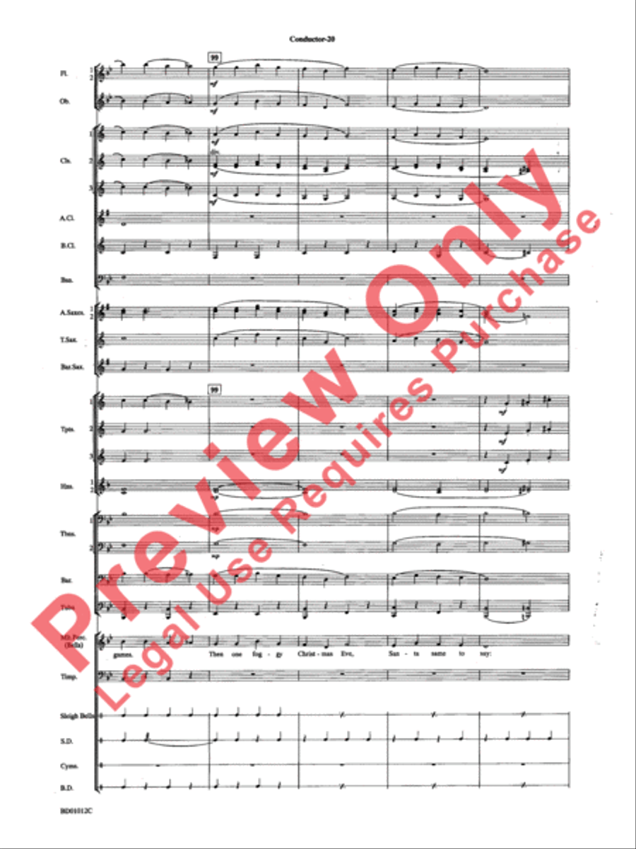 Christmas Pop Sing Along (for Concert Band with Audience Participation) Concert Band scores gallery preview page 22