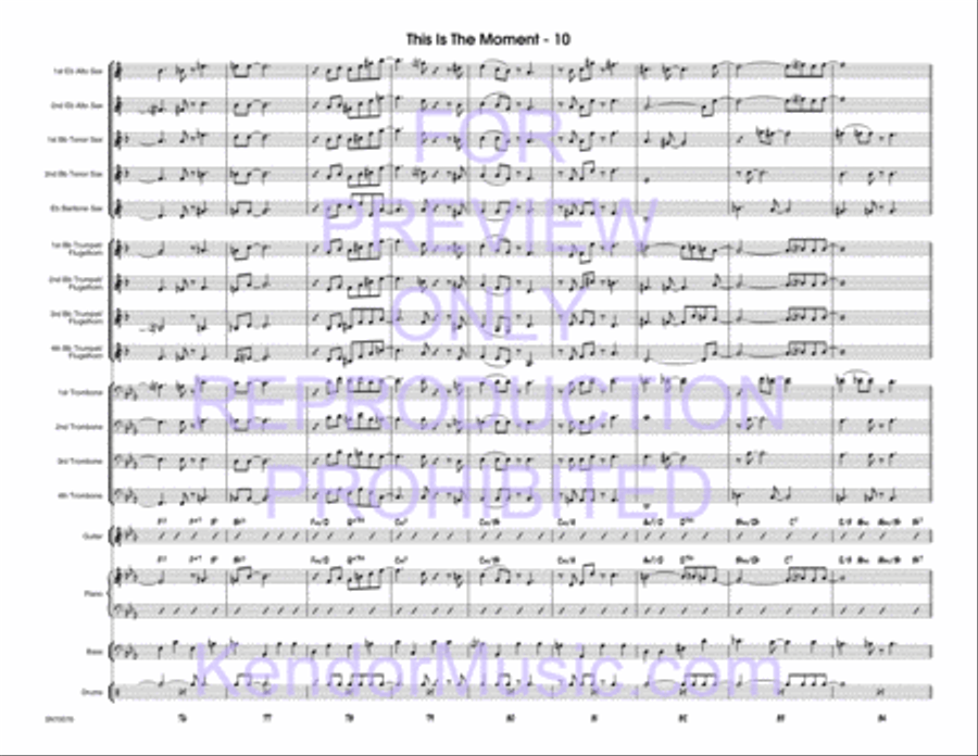 This Is The Moment (Young Version) (Full Score) Jazz Ensemble scores gallery preview page 12