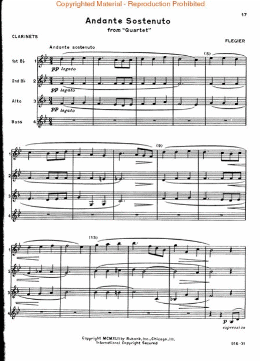 Ensemble Classics for Clarinet Quartet - Book 2 Clarinet Quartet scores gallery preview page 3