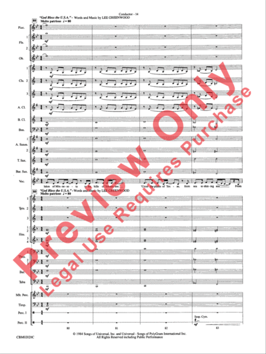 The Ultimate Patriotic Sing-Along Concert Band scores gallery preview page 17