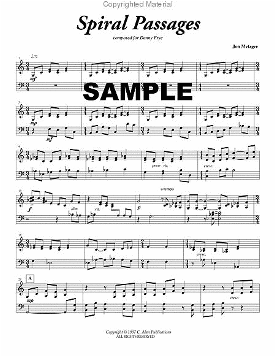 Spiral Passages Percussion Ensemble scores gallery preview page 2
